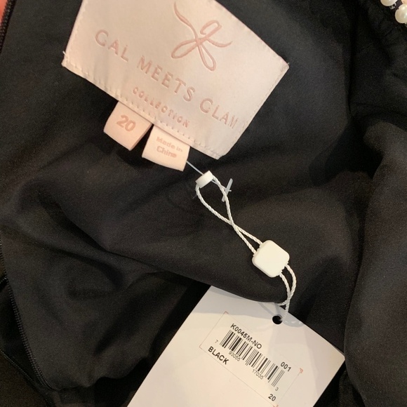 Gal Meets Glam Collection Victoria Pearly Trim Fit & Flare Dress (20) - Picture 6 of 7